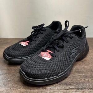 Skechers GOWALK Black Athletic Sneakers Size 6.5